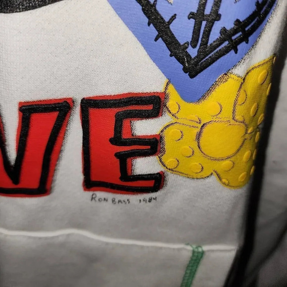Forever 21 X Ron Bass 1984 Womens‎ Love Graphic Hoodie Sweatshirt 1X - Picture 5 of 7